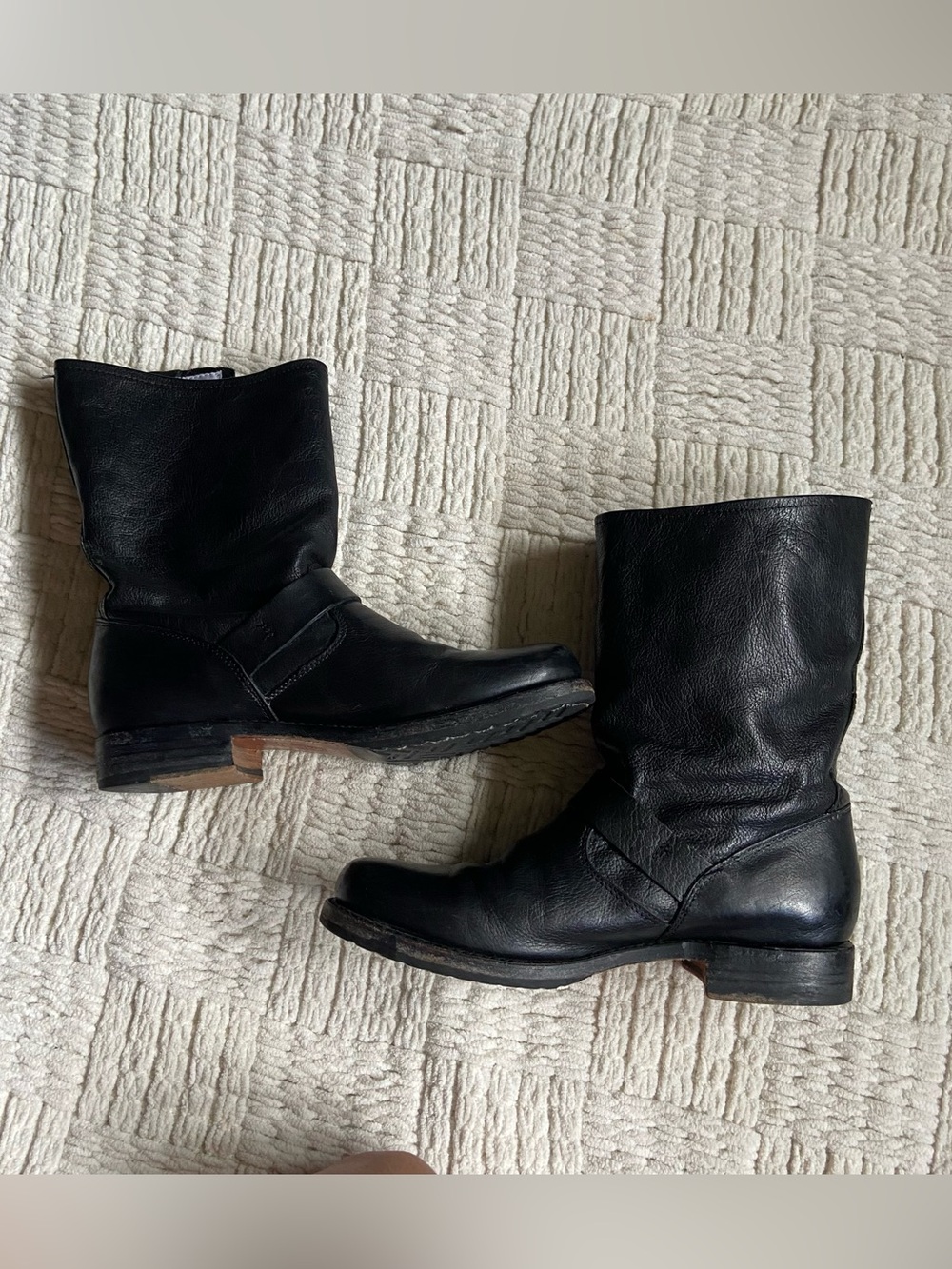 Frye Vintage Veronica Moto Engineer Harness Boots 8.5 Black - Picture 9 of 16